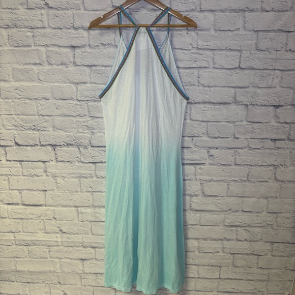 Pitusa PIMA SUNDRESS Swimsuit Cover Up White Blue Ombre Beach Resort Wear - Picture 12 of 16